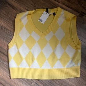 Yellow plaid vest